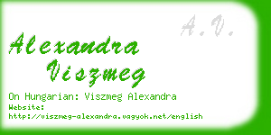 alexandra viszmeg business card